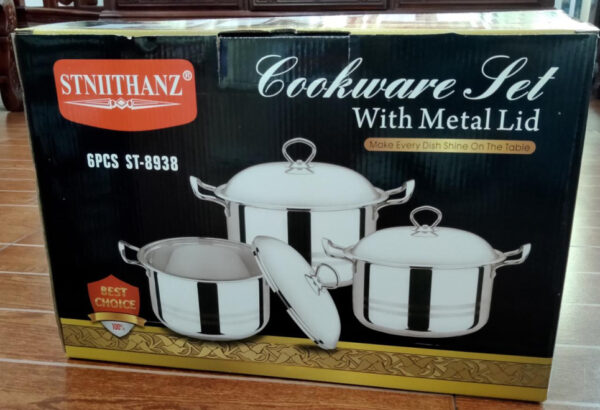 6pcs stainless steel cookware