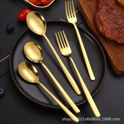 20 pieces gold spoon and fork mix